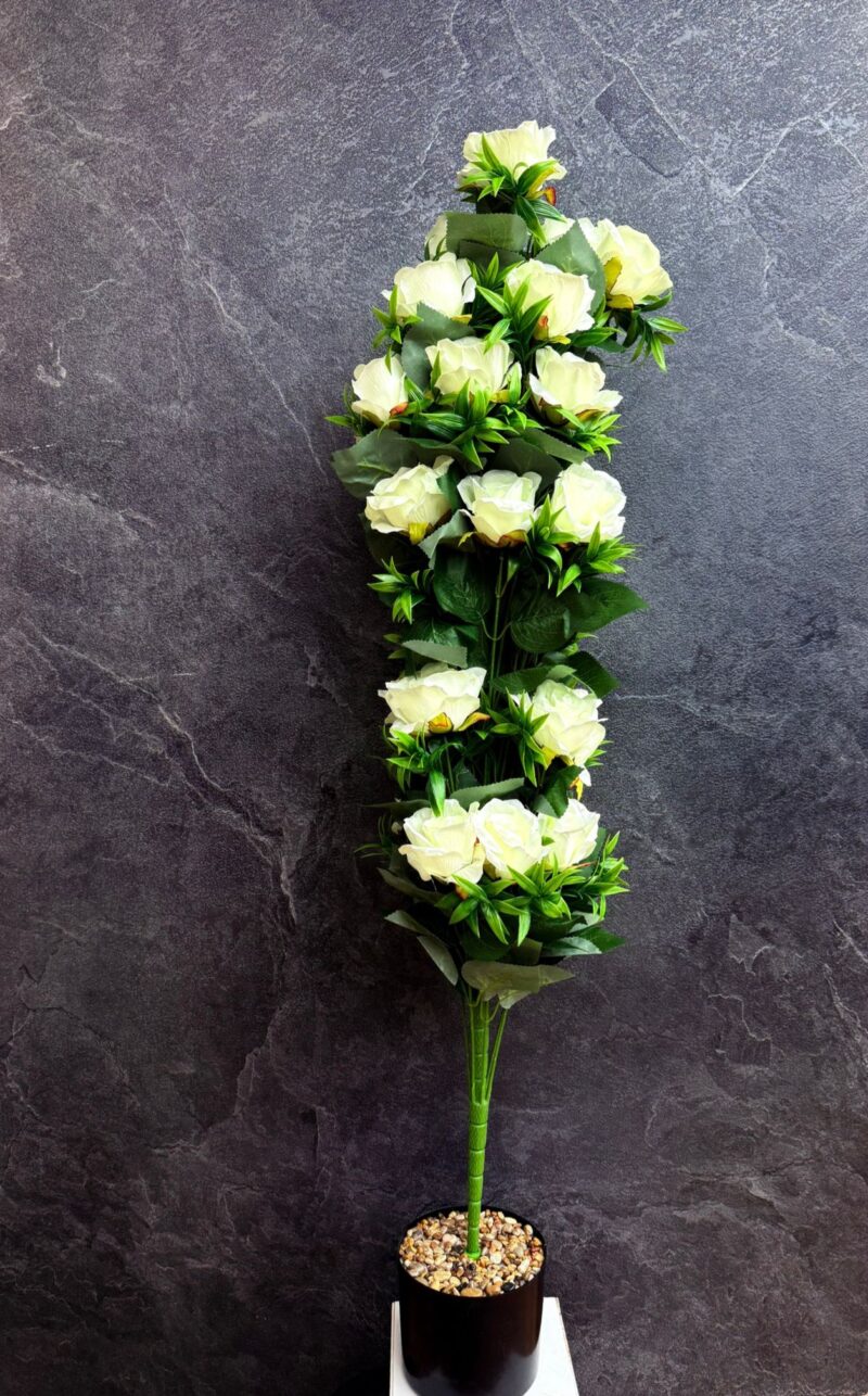 Hoge kunstrozenboom (Elegant Crème)