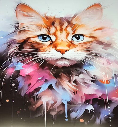 CAT PVC Wandpaneel-COLORFUL CAT-
