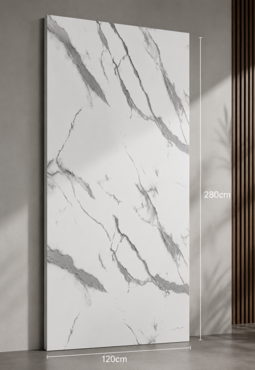 1368dada-acd0-4f9b-8d9d-cf4cc97e5b83 PVC Marmerlook Wandpanelen120x280 cm Luxe Uitstraling & Eenvoudige Montage (white light gray strip)