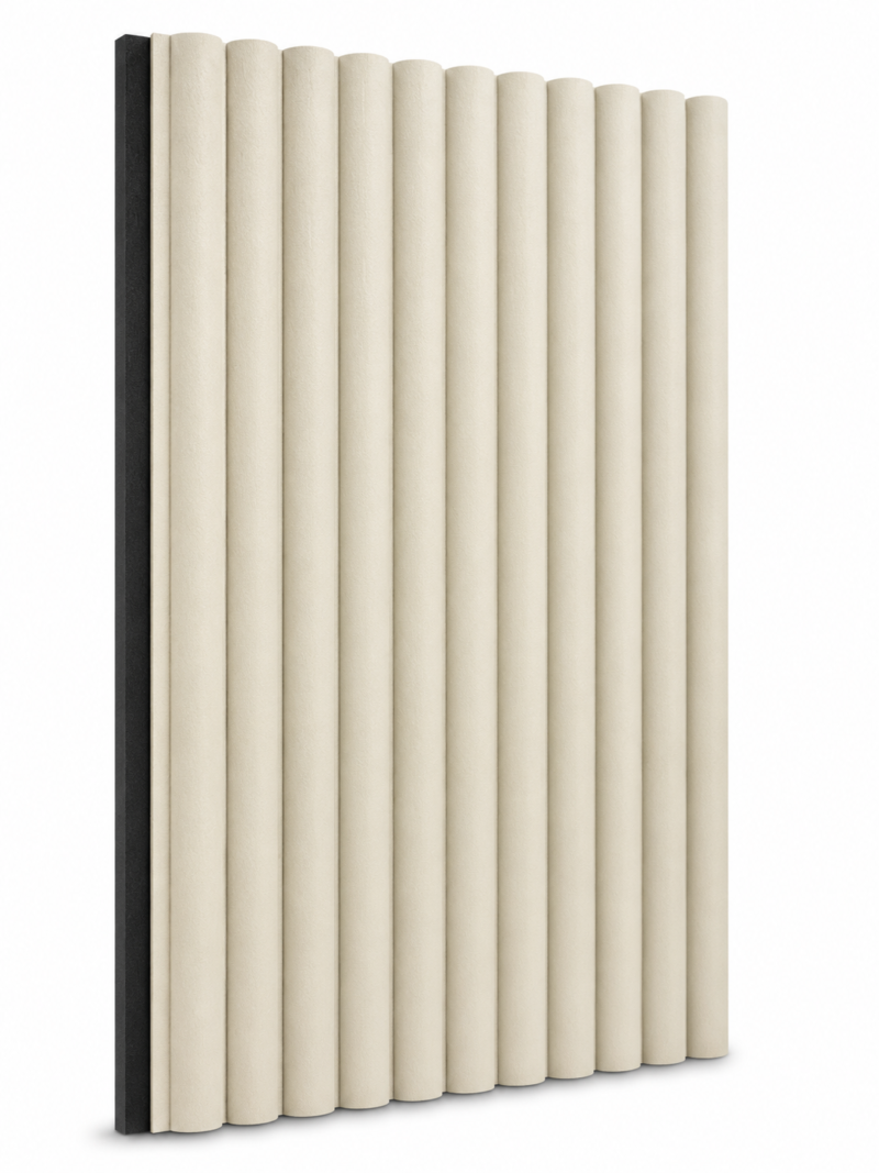 Akoestische Houten Panelen 270 x 60 cm – Luxe Wandpanelen met Geluidsabsorptie Velvet White