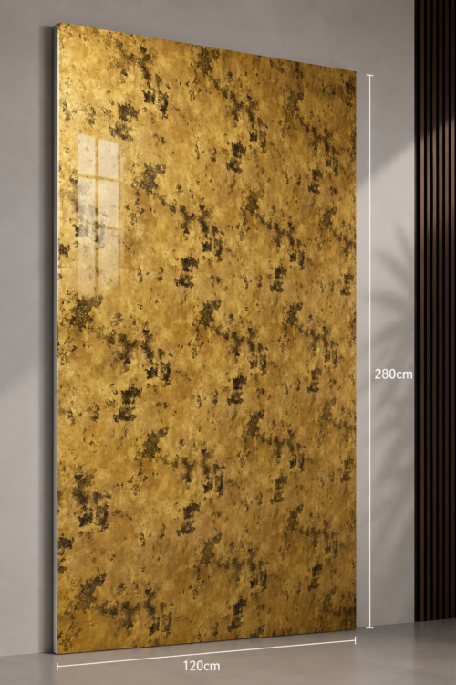 2c198919-b3fe-49b7-9229-5f6b6c8b8364 PVC Marmerlook Wandpanelen120x280 cm Luxe Uitstraling & Eenvoudige Montage (Gold light)