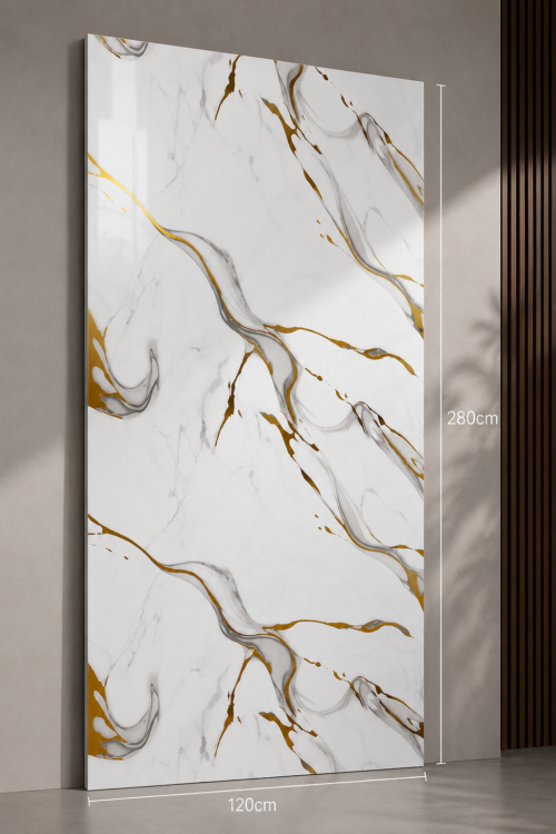 4765a9a0-5577-4a28-b410-89bf873ef122 PVC Marmerlook Wandpanelen120x280 cm Luxe Uitstraling & Eenvoudige Montage (white with gold gray strip)