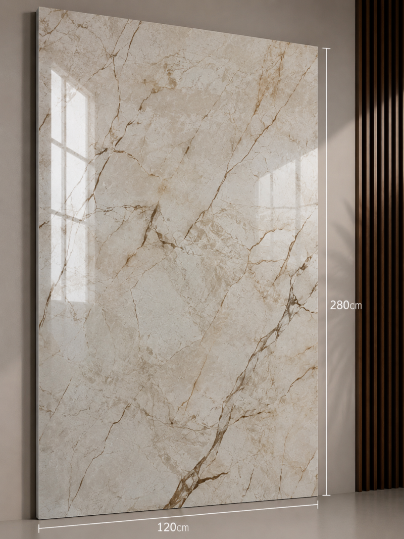 b00d9dbf-28d2-47c2-ba8d-37780611c1d1 PVC Marmerlook Wandpanelen120x280 cm Luxe Uitstraling & Eenvoudige Montage (caramel withh black strip)