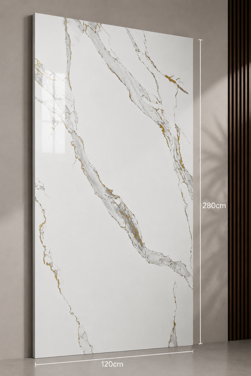 b98a2f27-21df-47f9-a273-067c935e6be6 PVC Marmerlook Wandpanelen120x280 cm Luxe Uitstraling & Eenvoudige Montage (white with larg gray strip)
