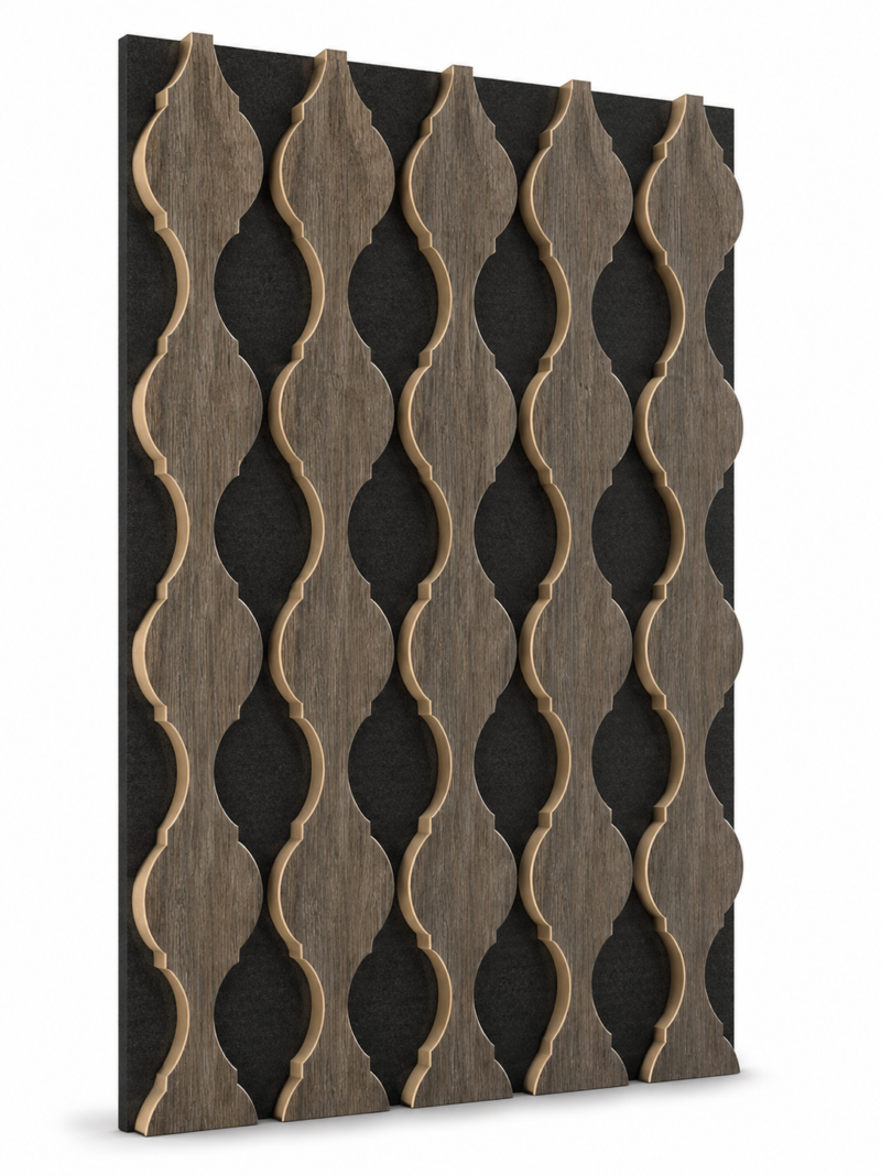 Akoestische Houten Panelen 270 x 60 cm – Luxe Wandpanelen met Geluidsabsorptie Brown Rhombus