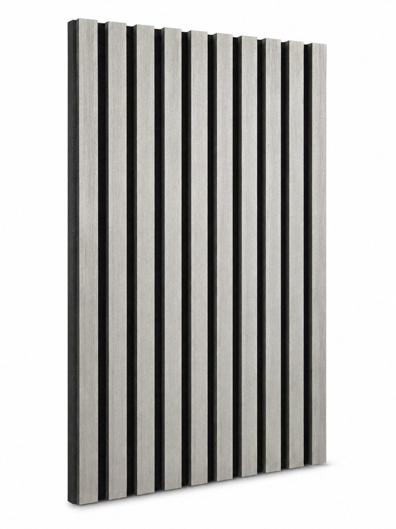 Akoestische Houten Panelen 270 x 60 cm – Luxe Wandpanelen met Geluidsabsorptie Silver wood