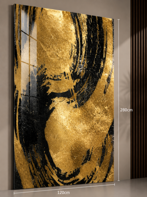 d7c603d7-d34d-4452-b041-f91b3a438fb4 PVC Marmerlook Wandpanelen120x280 cm Luxe Uitstraling & Eenvoudige Montage (black gold)