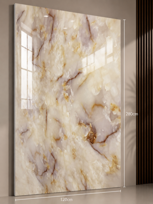 fbb3f1b3-580f-4636-a99a-e4476cfc1386 PVC Marmerlook Wandpanelen120x280 cm Luxe Uitstraling & Eenvoudige Montage (carmel browen)