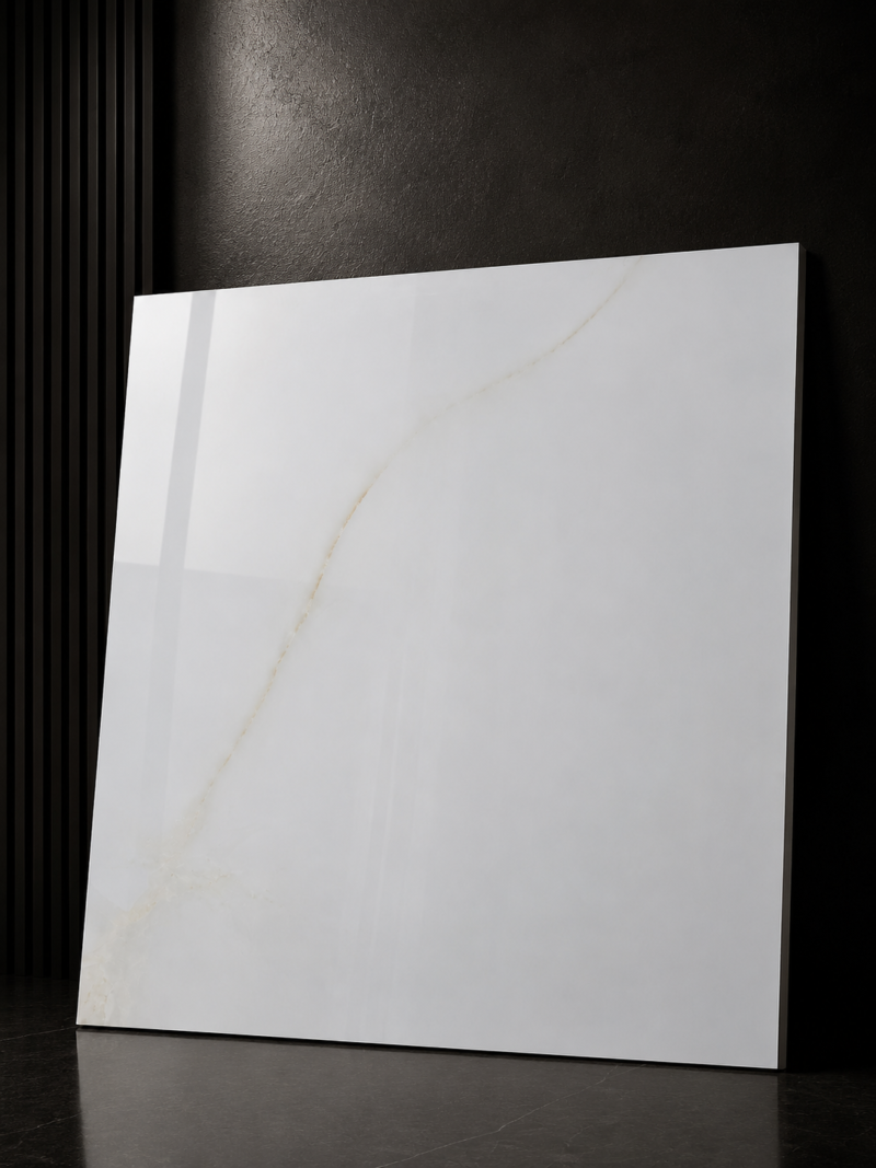 KMA Vloertegels per m² – Luxe Keramische Tegels voor Iedere Ruimte (white gold strip)